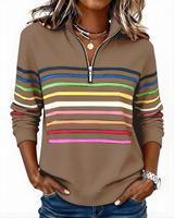 Raina™ Striped Zip Hoodie