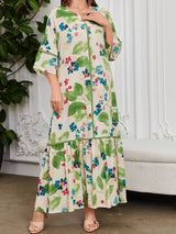 Leah™ | Floral Print Ruffle Dress