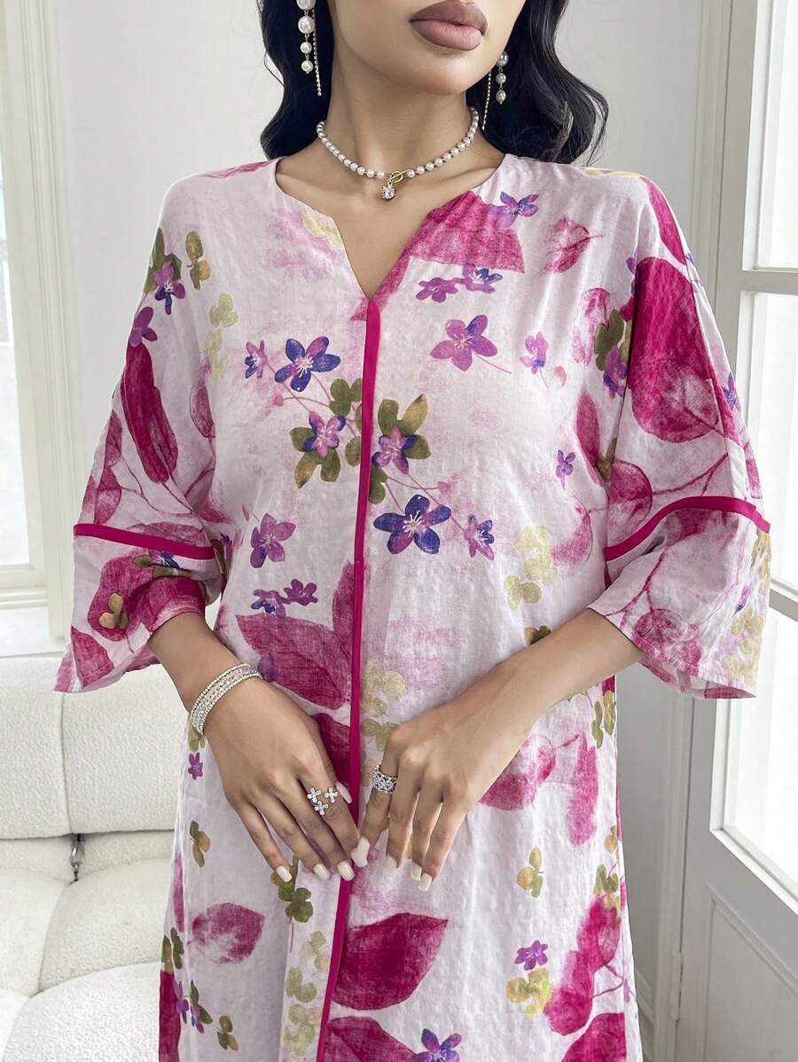 Leah™ | Floral Print Ruffle Dress