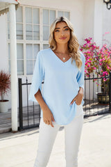 Jadzia™ Relaxed V-Neck Blouse