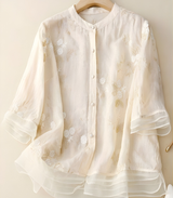 Clarice™ Embroidered Cotton Blouse