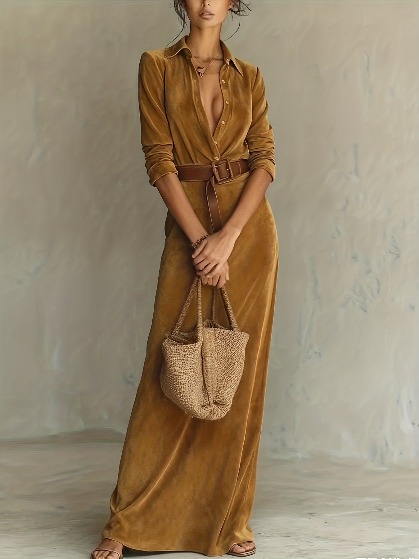 Aurelia | Suede Dress with Belt