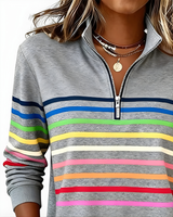 Raina™ Striped Zip Hoodie