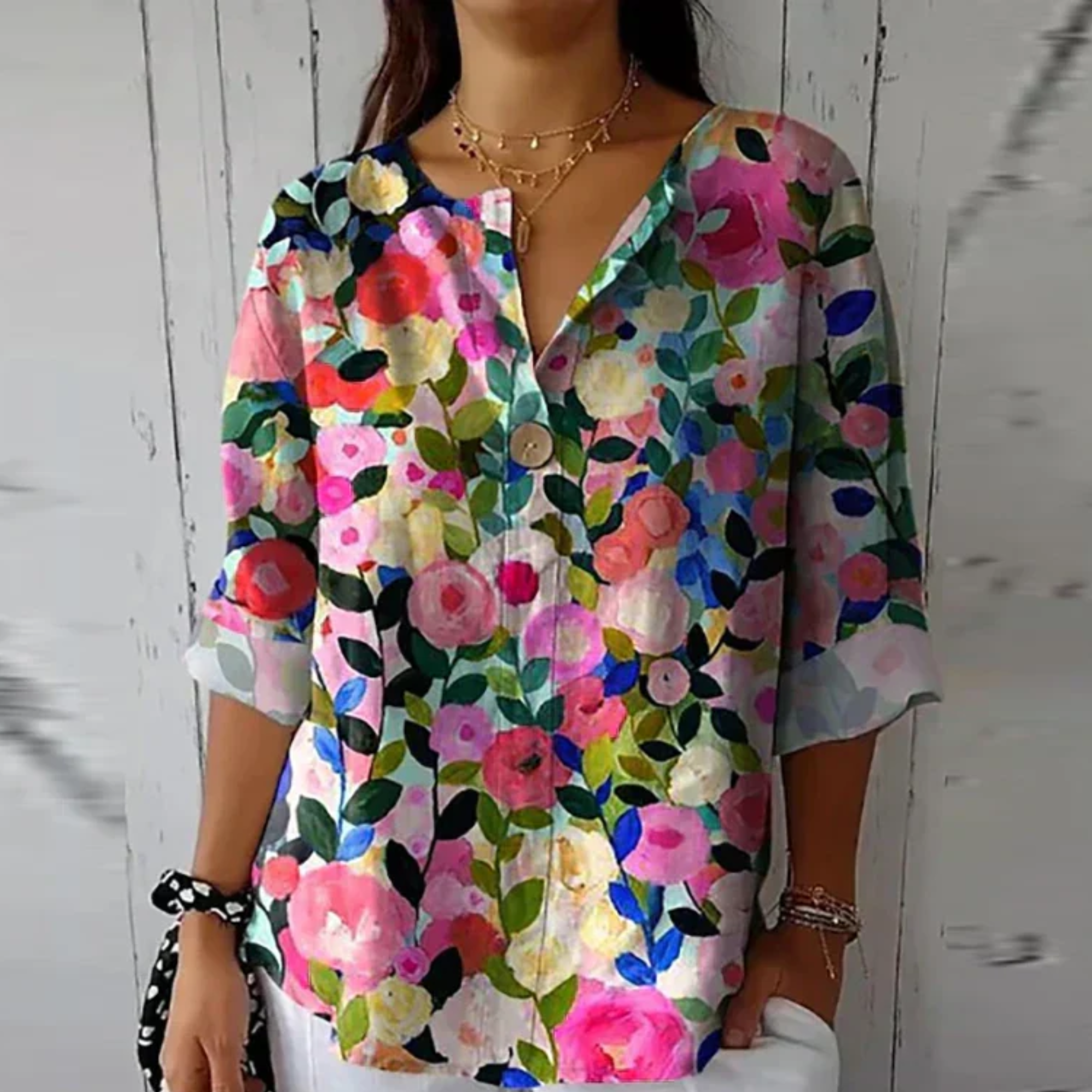 Aaliyah™ Chic Floral Print Blouse