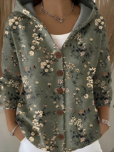 Gillian™ Cozy Long Cardigan with Artistic Design