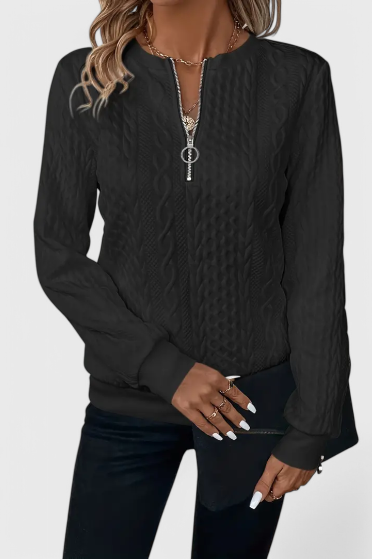 Zoey | Soft Knitted Jumper with Zip