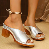 Navy™ | Orthopedic Thick Heel Sandals