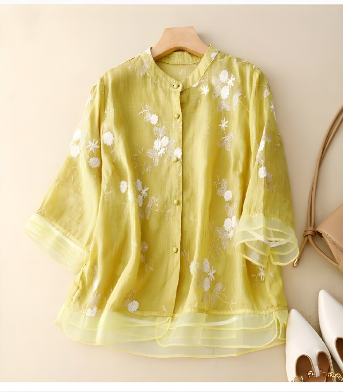 Clarice™ Embroidered Cotton Blouse