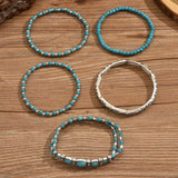 Turquoise Bohemian Beaded Bracelet Set