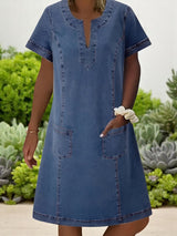 Claire™ | Soft Denim Dress
