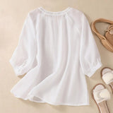 Sophie™ Embroidered Cotton Floral Blouse