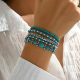 Turquoise Bohemian Beaded Bracelet Set