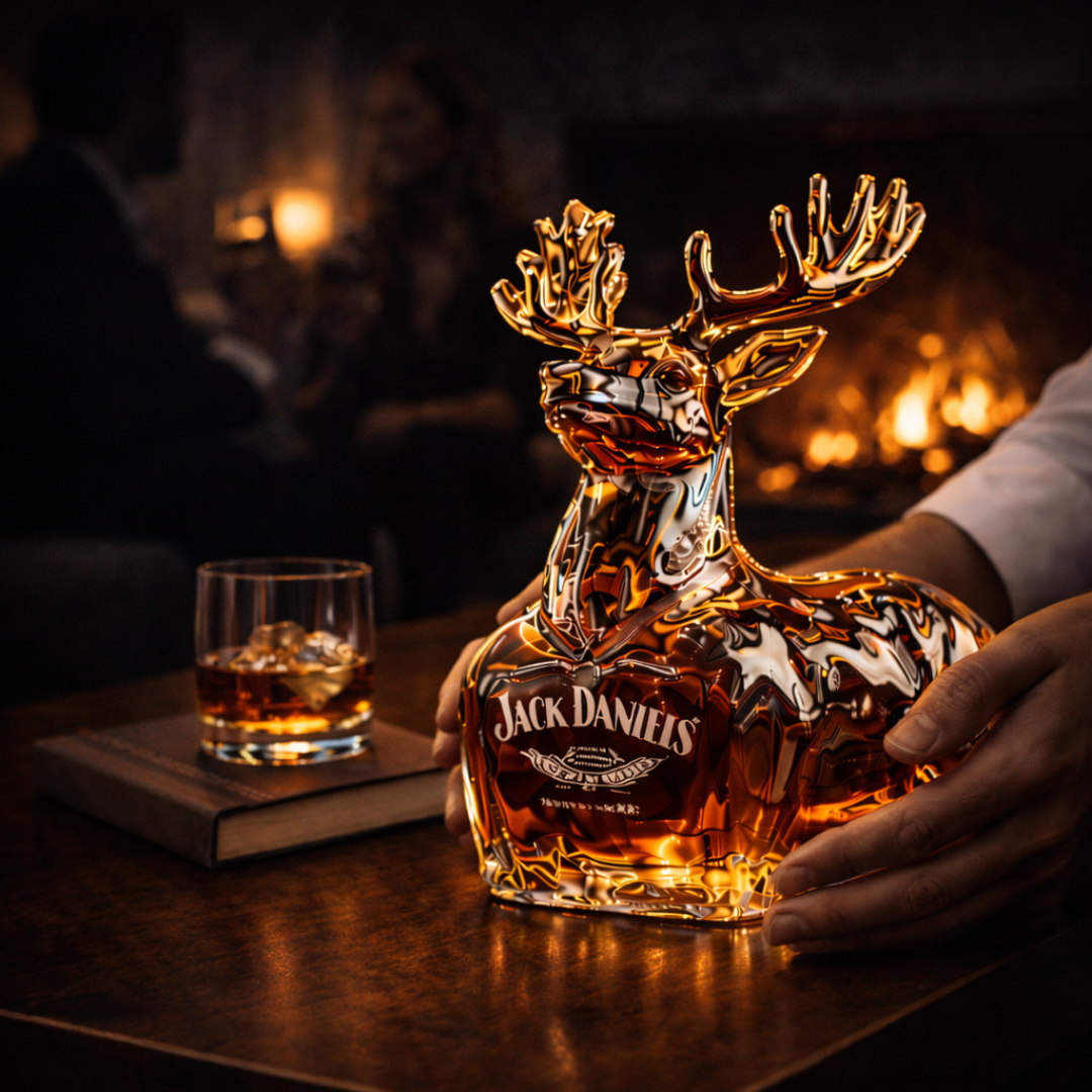 Jack Daniel's Whisky Bottle - Reindeer Edition