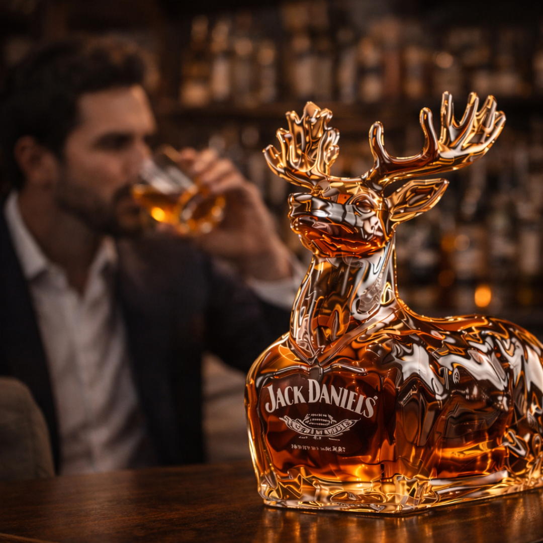Jack Daniel's Whisky Bottle - Reindeer Edition