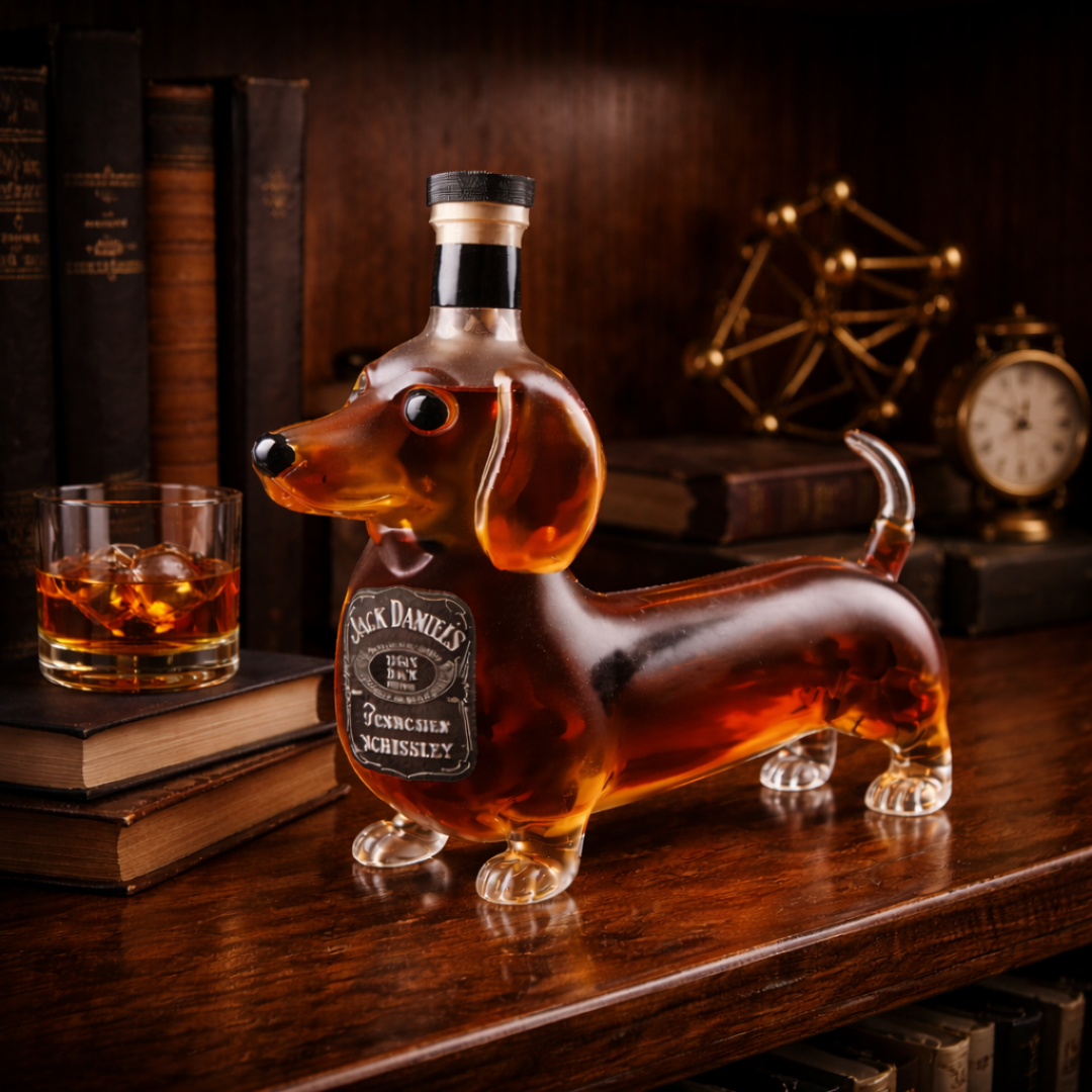 Jack Daniel's Whisky Bottle - Dachshund Edition