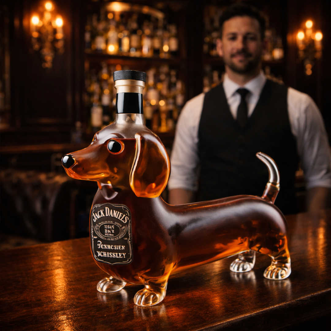 Jack Daniel's Whisky Bottle - Dachshund Edition