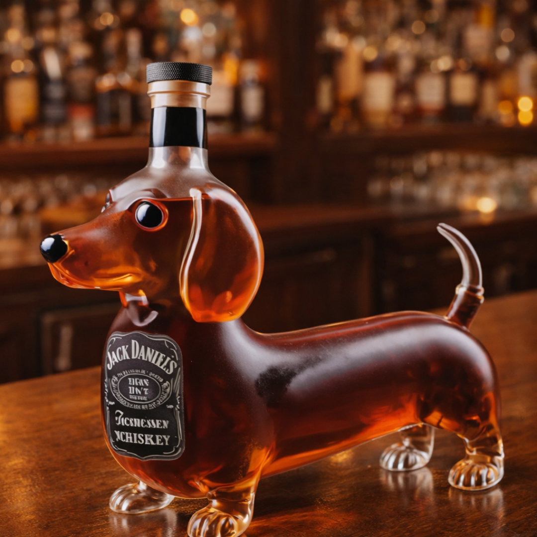 Jack Daniel's Whisky Bottle - Dachshund Edition