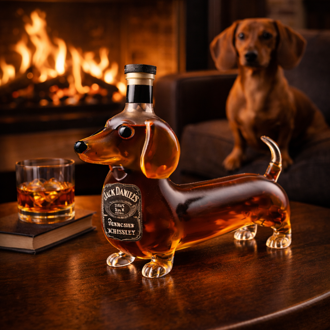 Jack Daniel's Whisky Bottle - Dachshund Edition