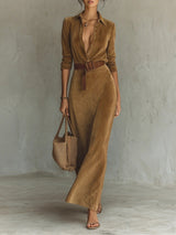 Aurelia | Suede Dress with Belt