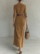 Aurelia | Suede Dress with Belt