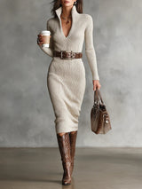 Clara | Elegant Knitted Dress