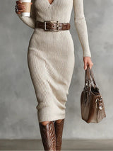 Clara | Elegant Knitted Dress