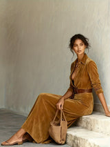 Aurelia | Suede Dress with Belt