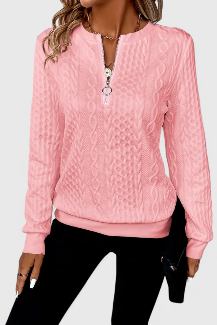 Zoey | Soft Knitted Jumper with Zip