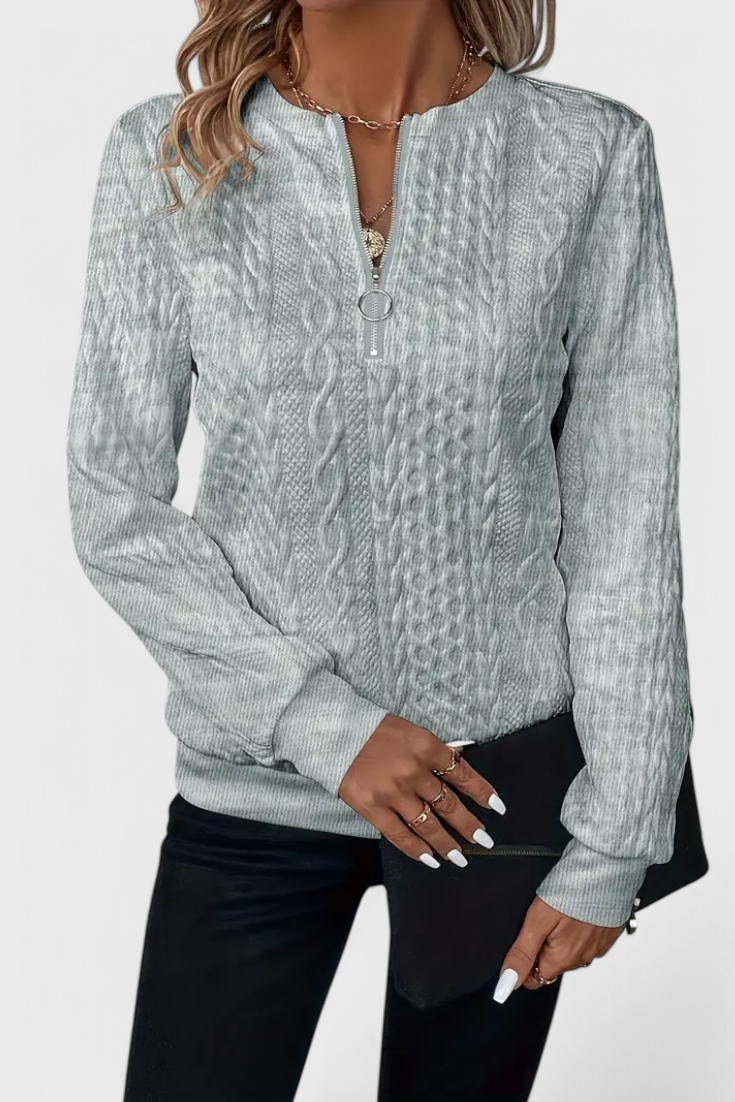 Zoey | Soft Knitted Jumper with Zip