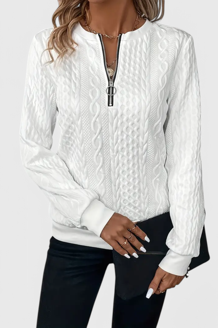 Zoey | Soft Knitted Jumper with Zip