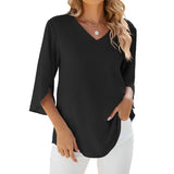 Jadzia™ Relaxed V-Neck Blouse